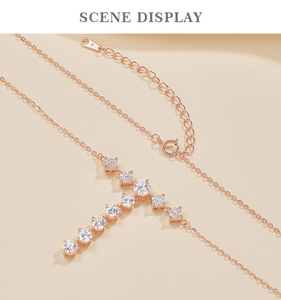 ALICE高級ジュエリー高ジルコンネックレス レディース S925スターリングシルバーネックレス シャイニングハイエンドジルコンネックレス - Product Image 4