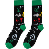 Chaussettes en coton respirantes pour hommes, motif mathématique et chimique, avec logo personnalisé, cadeau amusant pour enseignants et amateurs de sciences, vente en gros 2026