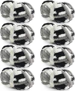 Fil chenille jumbo de 2 cm environ, couleurs les plus populaires, 100% polyester - Product Image 3