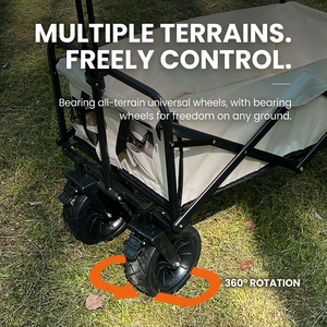 Duty Collapsible <span class=keywords><strong>Folding</strong></span> Utility Wagon Cart - Draagbare buitenwagen voor kamperen, picknick, strand, tuin en boodschappen doen - Product Image 2