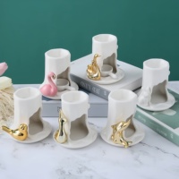 Nouveau design de chauffe-bougies en céramique brûleur de poêle à arôme parfumé diffuseur de cire d'huile parfumée pour application de salon vente d'usine