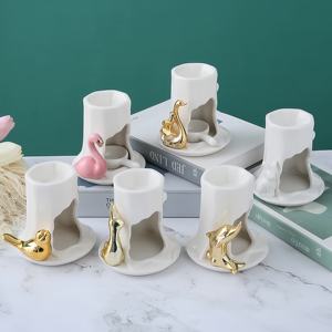 Nouveau design de chauffe-bougies en céramique brûleur de poêle <span class=keywords><strong>à</strong></span> arôme parfumé diffuseur de cire d'huile parfumée pour application de salon vente d'usine - Product Image 2