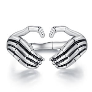 แหวนเงินแท้ 925 ลายหัวกะโหลก นกอินทรี ประดับเพชรคิวบิกเซอร์โคเนีย - Product Image 3