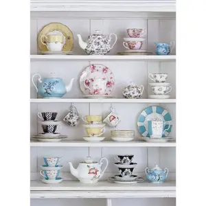 PITO-Décalcomanie royale Albert luxe d'hôtel pour mariage tasse à thé en porcelaine anglaise tasse à thé et soucoupe en porcelaine ensemble de vaisselle turque HoReCa ensemble de vaisselle