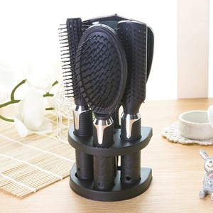 Ensemble de coiffure 4 pièces avec miroir, accessoires de beauté compacts, outils de coiffage, brosse, peignes pour boucler et lisser les cheveux, outils de maquillage - Product Image 6