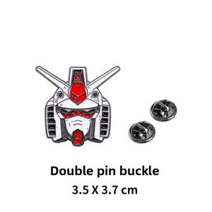 Traje móvil de Anime japonés, broche de unicornio de dibujos animados creativos de <span class=keywords><strong>Gundam</strong></span>, bolsa de insignia de Metal gratis, grabado pintado para aniversario - Product Image 6