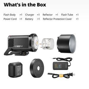 Godox AD600PROII 600W Tout-en-Un Flash de Studio Extérieur TTL HSS avec Système Sans Fil 2.4G X et Batterie Li-ion Intégrée, Accessoires <span class=keywords><strong>Photo</strong></span> - Product Image 6
