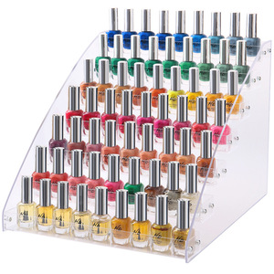 Transparent Tiered Nail Polish Display Rack 5 Layers Acrylic Storage Shelf For Gel Polish Salon Use - Product Image 4