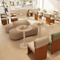Meubles de salle à manger modernes en bois massif, écologiques et durables, table de café, chaise, canapé de restaurant, banquette pour desserts