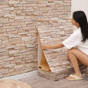 Panel de Pared 3D de Espuma PE con Diseño de Ladrillo y Papel Tapiz Autoadhesivo, Antimoho, para Decoración del Hogar - Product Image 3