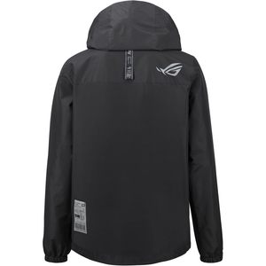 Veste coupe-vent en gros Rog pour hommes, noire, taille XL, en polyester enduit, imprimée par transfert thermique, pour l'e-sport - Product Image 2