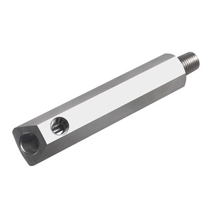 Adaptateur de port d'huile haute pression SS304 pour jauge de niveau d'huile de course automobile, avec rallonge de séparateur de <span class=keywords><strong>circuit</strong></span> double, compatible Ford <span class=keywords><strong>Mustang</strong></span> 302 351C V8 - Product Image 2