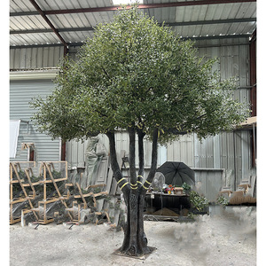Arbre artificiel réaliste personnalisé de 10 pieds <span class=keywords><strong>pour</strong></span> décoration extérieure en plastique durable en bois avec branches et feuilles naturelles - Product Image 5