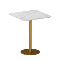 Ensemble Table et Chaises de Restaurant en Marbre Moderne, Démontable, Idéal pour Café, Pâtisserie, Restauration - Minimalisme Moderne