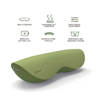 Oreiller de massage du cou Shiatsu avec chaleur et pétrissage profond, masseur cervical en mousse à mémoire de forme OEM/ODM, sans fil et portable
