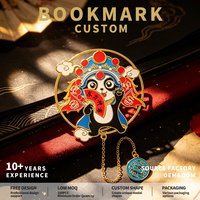 Marque-page en tôle métallique, design exquis de panda de style chinois, cadeau culturel et créatif de haute qualité