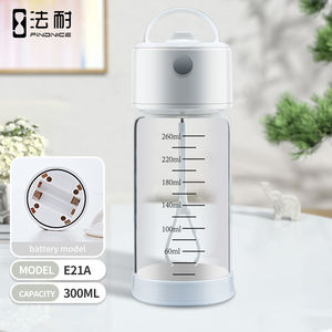 Diseño de mango portátil, Base antideslizante anticolisión, taza de mezcla de batidos impermeable, fácil de enjuagar cuerpo de vidrio, vajilla minimalista - Product Image 1