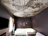 ZHIHAI Ciel bleu avec impression de feuilles d'arbre Carreaux de plafond décoratifs de haute qualité Pop Fashion