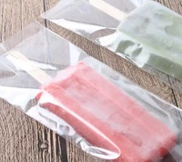 Transparent mat joint thermoscellable en plastique congelé ventouse glace Pop emballage bricolage glace sucette Popsicle sacs