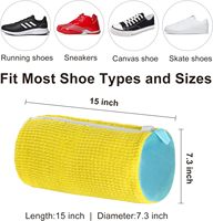 2024 nouveau Design épaississement fermeture éclair lavable Chenille Polyester Sneaker Machine à laver lavage de chaussures blanchisserie sac de nettoyage