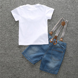 Vêtements pour enfants de haute qualité en gros, nouveaux modèles, ensembles de vêtements, t-shirts imprimés Ganesh et pantalons cargo pour enfants - Product Image 2