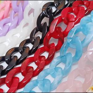 Hiphop Cuban <strong>Link</strong> Pendant Long Acrylic Resin Eyewear Lanyard Candy <strong>Color</strong> Holder Neck Strap Accessories for Anniversaries 1 Piece - Product Image 2