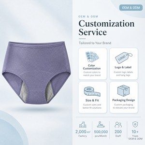 <span class=keywords><strong>Culotte</strong></span> menstruelle confortable, respirante, anti-fuite, 3 couches, taille haute, grande taille 8XL, pour flux abondant, usage quotidien - Product Image 6