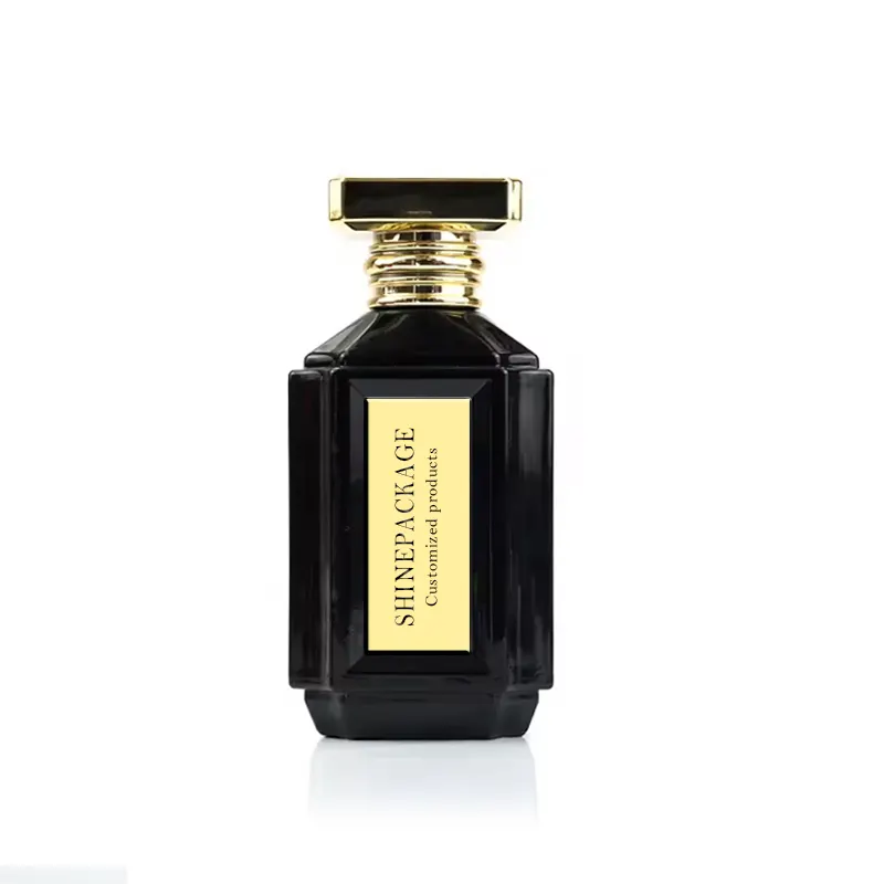 Frasco de perfume de vidro de fragrância vazio de alta qualidade recarregável por atacado 100ml OEM ODM garrafa de perfume de cor personalizada