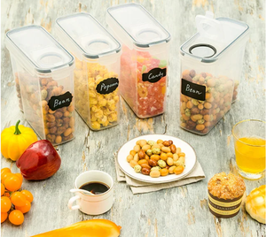 Hotsale 4L 135.2 oz nhựa kín thực phẩm khô ngũ cốc lưu trữ container nhà và nhà bếp tổ chức nhà bếp phụ kiện thực phẩm lọ - Product Image 2