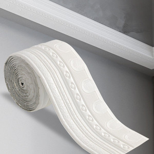 Moderna Striscia Adesiva Impermeabile in XPE per Angoli di Pareti, Cornice Decorativa Autoadesiva per Bordi del Soffitto - Product Image 1