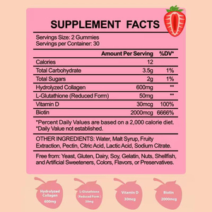 Gummies de collagène hydrolysé à marque privée avec biotine et vitamine D – Compléments de santé pour améliorer l'immunité – 100 % naturels – Pour adultes - Product Image 6