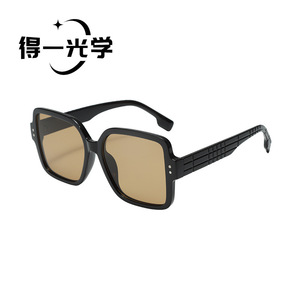 De Yi <b>Optics</b> Square Sunglasses Black Pc Frame Uv400 For Women Outings Cycling <b>Driving</b> - Product Image 2