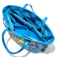 Sac fourre-tout imprimé graffiti monstre coloré et vibrant, sac à main pour femme avec mini pochette, grande capacité, vente en gros d'usine, personnalisable