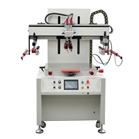 Machine d'impression sérigraphique à plat semi-automatique à commande PLC, entièrement électrique, avec zone d'impression de 400*600 mm et convoyeur