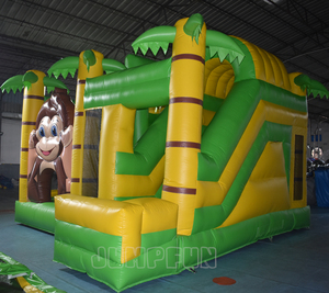 Castillo inflable de la jungla 4 en 1 <span class=keywords><strong>MONO</strong></span> Casa de salto alquiler de <span class=keywords><strong>eventos</strong></span> castillo inflable y tobogán - Product Image 4