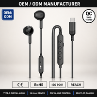 Auriculares Profesionales para Deportes Electrónicos Tipo C, Auriculares con Cable Estéreo para Juegos con Función de Micrófono Desmontable
