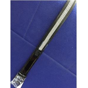 Ceinture d'équitation en cuir verni de luxe avec chaîne en cristal, ceinture d'équitation haut de gamme pour cavaliers, ceinture en cuir véritable - Product Image 1