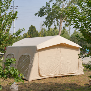 Tente de camping familiale imperméable en Oxford 420D, personnalisée, 13,68 m², gonflable, deux chambres, design multi-<span class=keywords><strong>portes</strong></span> - Product Image 1