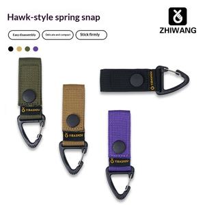 <span class=keywords><strong>ZHI</strong></span> <span class=keywords><strong>WANG</strong></span> - Hebilla Táctica Multiusos para Exteriores, Cinturón de Cinta para Colgar, Colgador Rápido Antipérdida, Llavero Triangular para Mochila - Product Image 3
