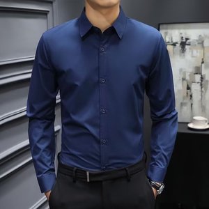 Abito da uomo elegante in poliestere puro, traspirante, senza bisogno di stiratura, taglie forti, per testimone di nozze o <span class=keywords><strong>sposo</strong></span> - Product Image 3