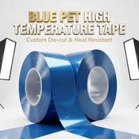 Blue High-Temperature Water Activated Masking Tape Heat-Resistant Strong Adhesion Leaves No Residue