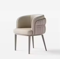 Chaise de salle à manger en cuir de luxe moderne et simple chaise de café de négociation avancée chaise de table d'art d'ongle pour l'usage de ménage et de restaurant