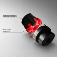 Accouplement flexible à mâchoires, accouplement araignée 45 #   Insert élastique en PU pour moyeu en acier, absorption des vibrations, alésage personnalisé avec gorge de clavette