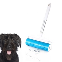 3er-Set Große Waschbare Wiederverwendbare Tierhaarentferner-Rolle aus Silikon für Hunde und Katzen – Fussel- und Haarentferner-Bürste