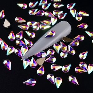 OLeeya Usine Vente en Gros K9 Qualité Verre 100pcs Formes Cristaux à Dos Plat Strass Non Hot Fix pour Nail Art Décoration - Product Image 2