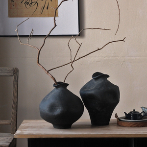 P180 Vase en céramique rural de bureau Offres Spéciales Ornements Artisanat Minimaliste Vintage Home Irregular Spot Vase Vintage en céramique - Product Image 3