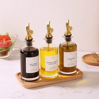 Bouteille de distributeur d'huile d'olive pour la cuisine Distributeur de sirop de café Verseur lesté Distributeur de bouteilles en verre pour la cuisine