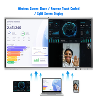 Pizarra Interactiva Portátil 4K Android/Windows OPS Boe/CSOT, Pantalla LCD Multitáctil de 40 Puntos, Educación DDP UE EE. UU.