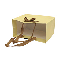 Bolsa de Papel para Regalos de Joyería con Logotipo Personalizado Impreso, Asas de Listón Verde, Bolsa de Papel Elegante para Cosméticos