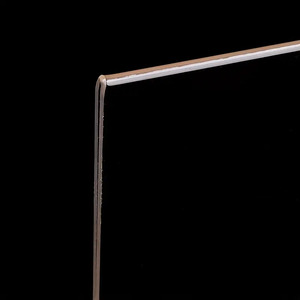 Letrero de acrílico transparente con base de madera en forma de T, soportes verticales de acrílico en blanco, pantalla de escritorio, marco de menú de plástico Doble - Product Image 3